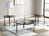 Bay Furniture Gallery - Ashley Furniture - Dorylin Table (Set of 3) - Occasional Table Set (3/CN) / Black - T139-13